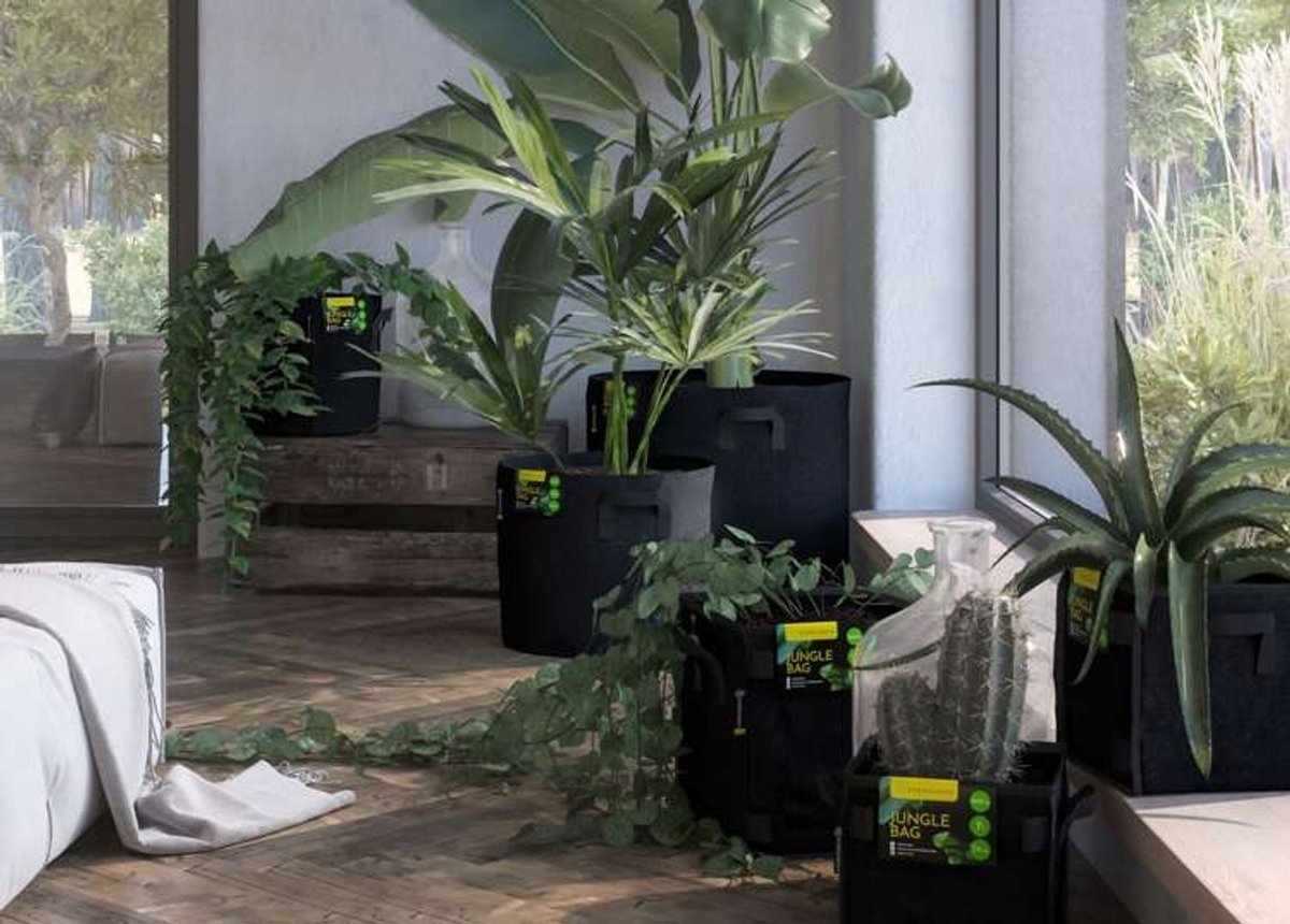 Herbgarden Jungle Tas Vierkant 11L - Materiaal Kweekpot 23x23x23cm