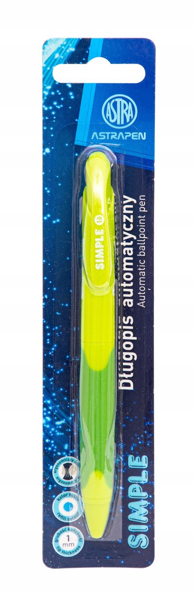 Astrapen Eenvoudige automatische pen - Groen, 1,0 mm