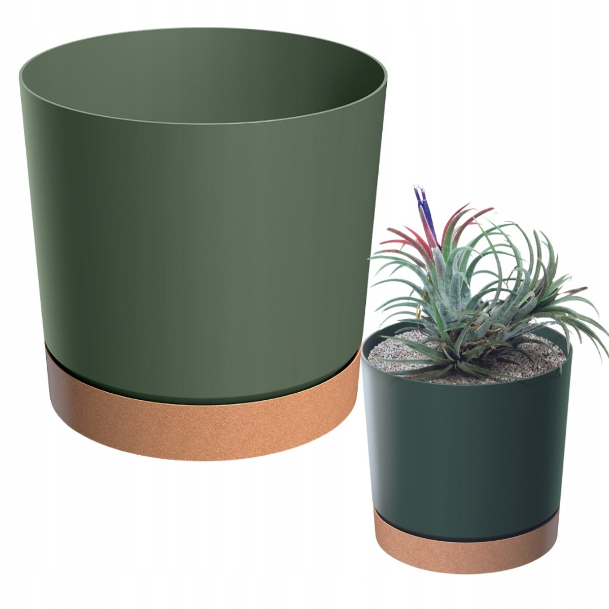 Tubo PM bloempot 13cm Groen Grenen met ECO standaard