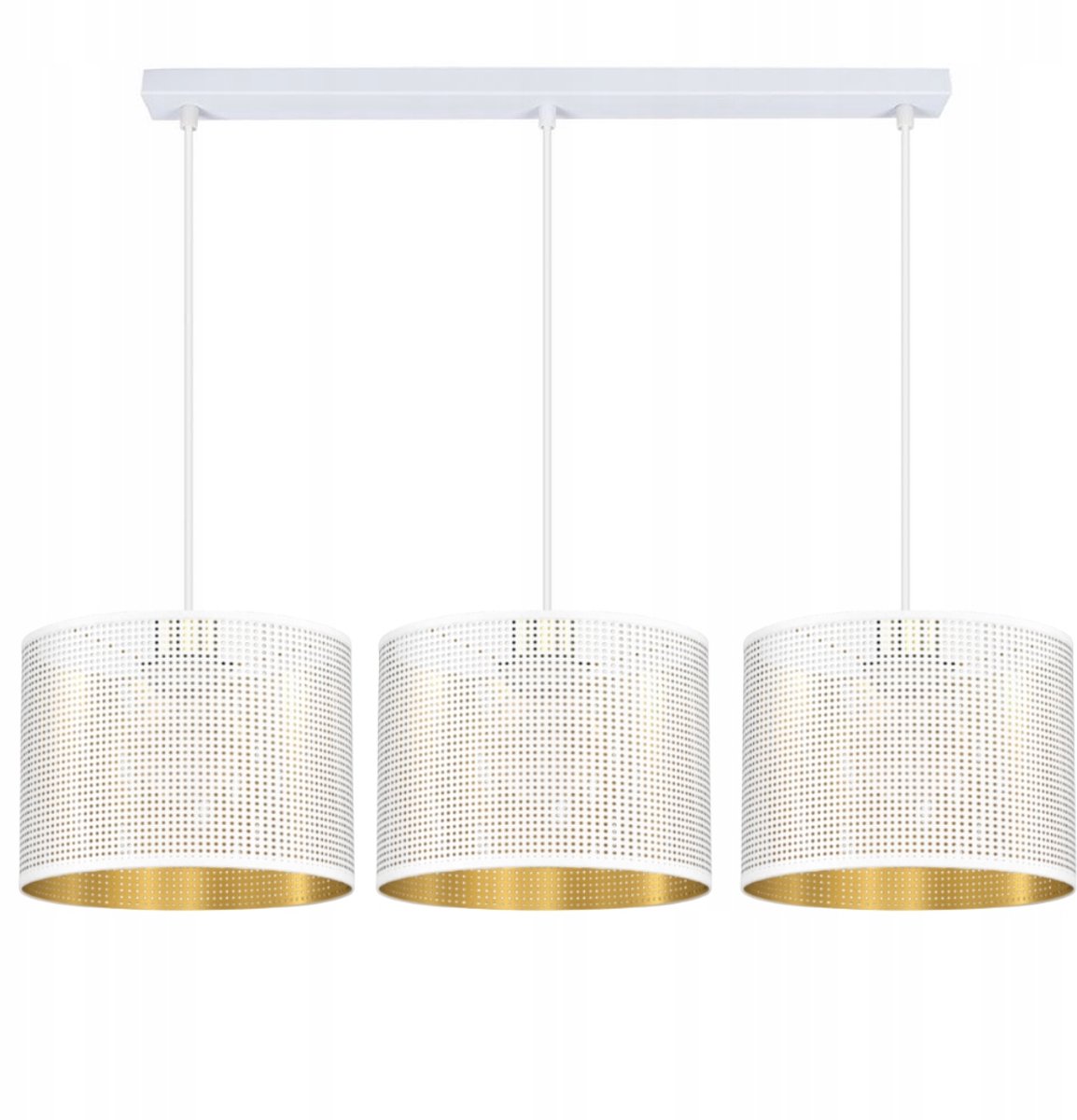 Gouden Hanglamp met Ajour lampvoet - Uniek lichteffect