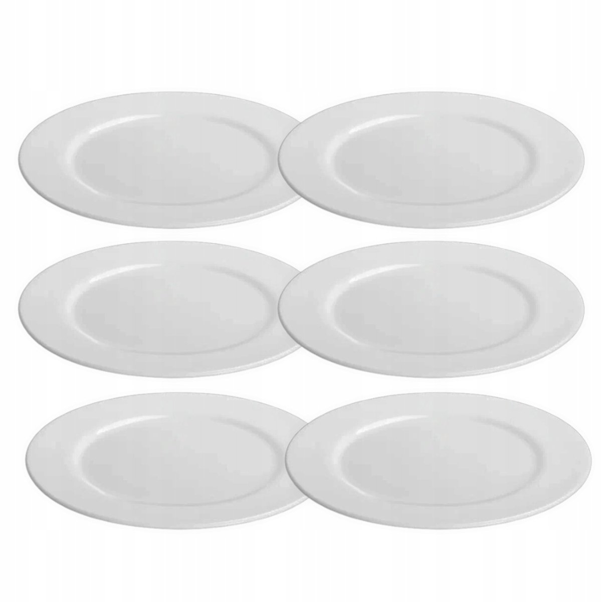 Wilmax Porseleinen Dinerborden 23cm Wit - Set van 6