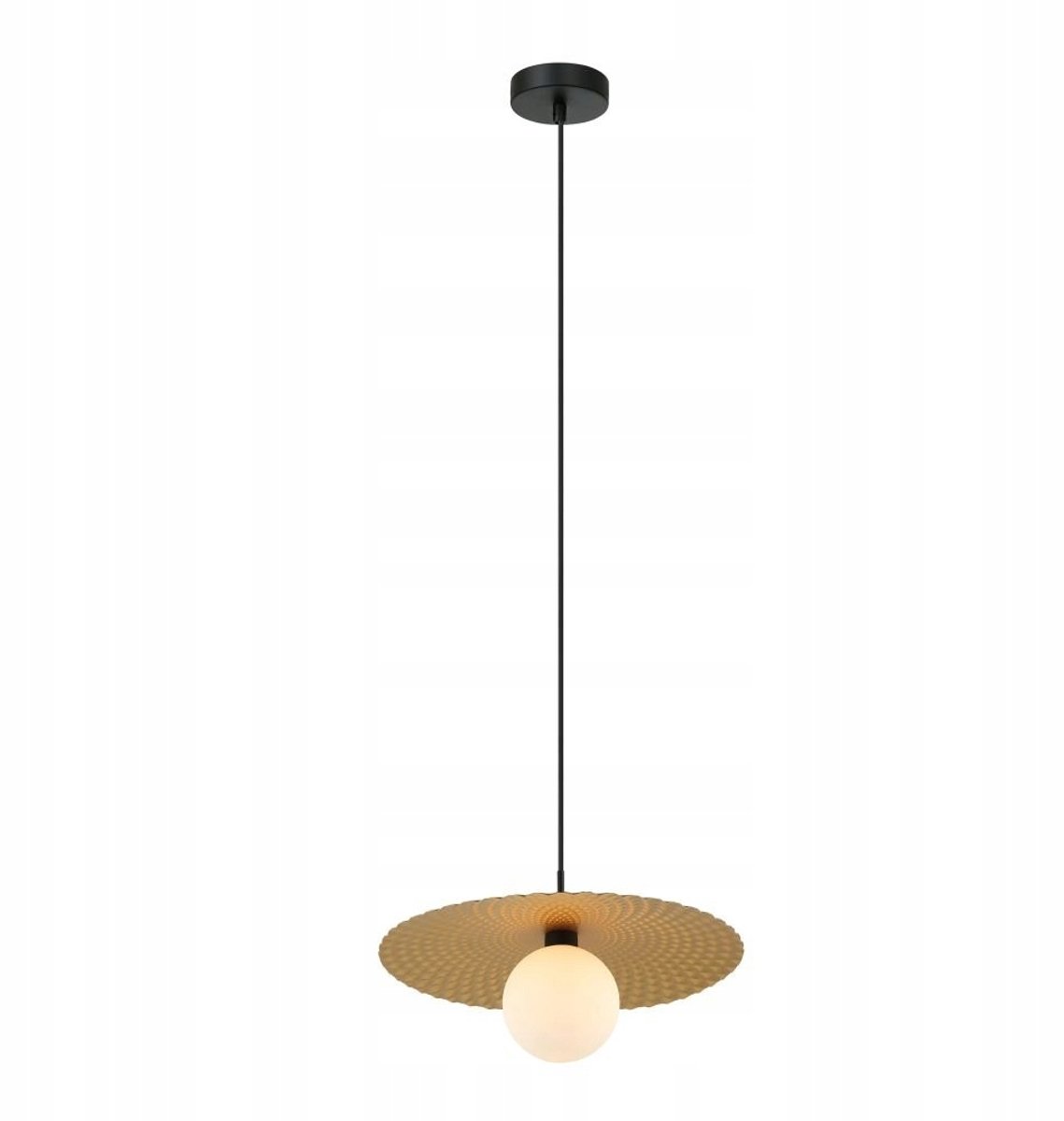 Malor XL Hanglamp Goud/Zwart met Plaat - Stijlvol Verlichtingsarmatuur
