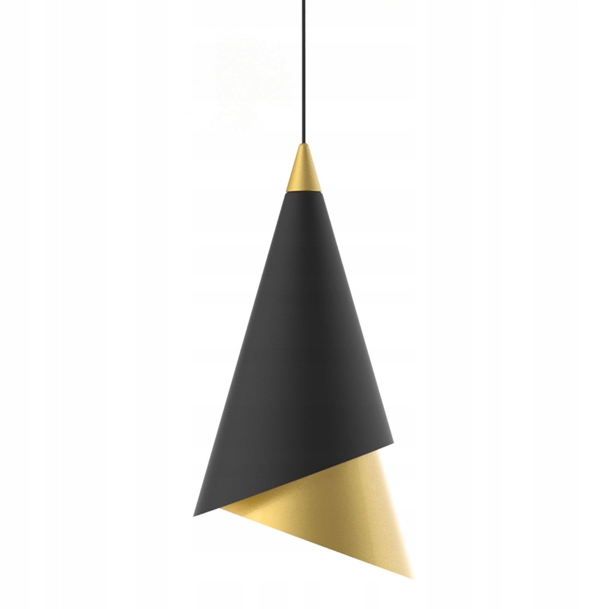 Raalto Hanglamp PND-433128-1A - Zwart, Geel & Goud
