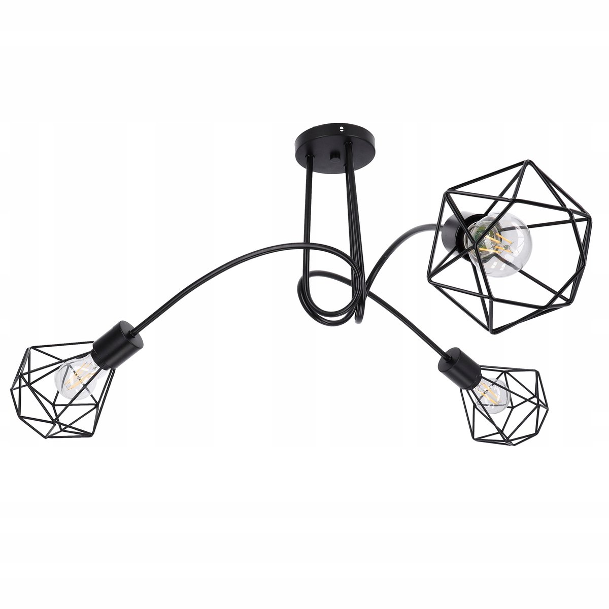 Retro Loft Hanglamp - Zwarte Diamant Stijl