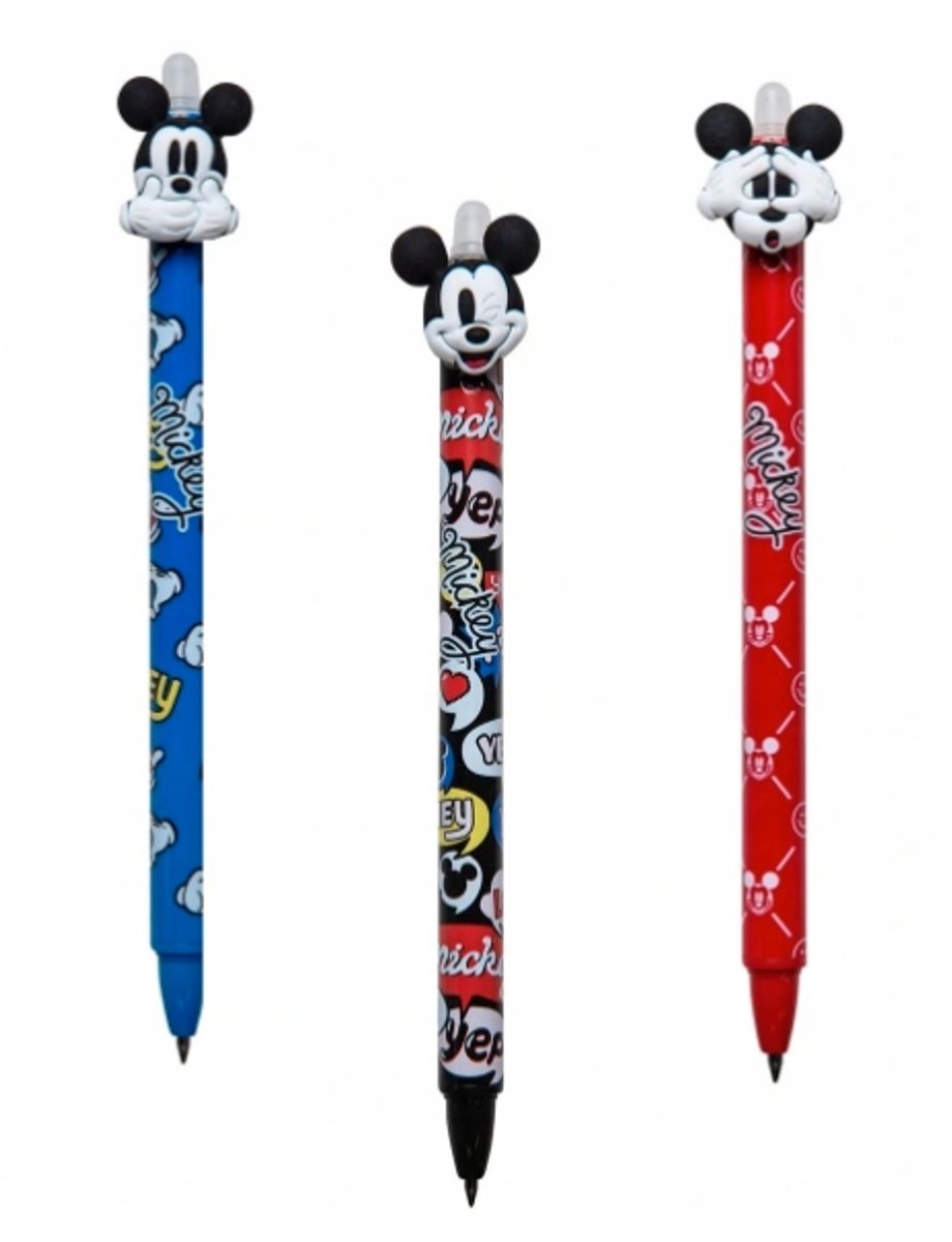 Colorino Uitwisbare Pennen Mickey Mouse - Blauw - Set van 3