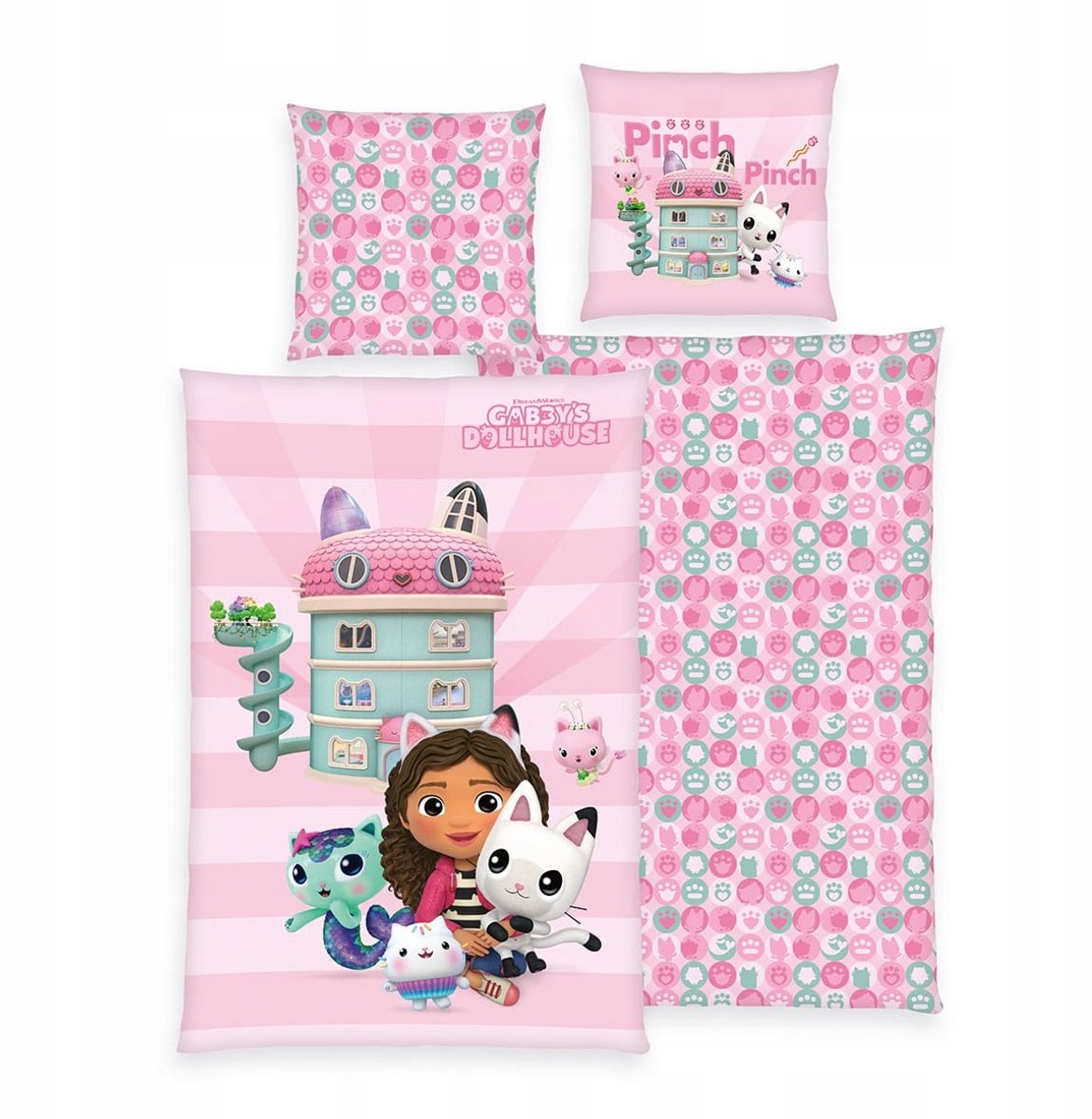 Gabby's Dollhouse Kinderbeddengoed Katoen Roze 140x200 cm