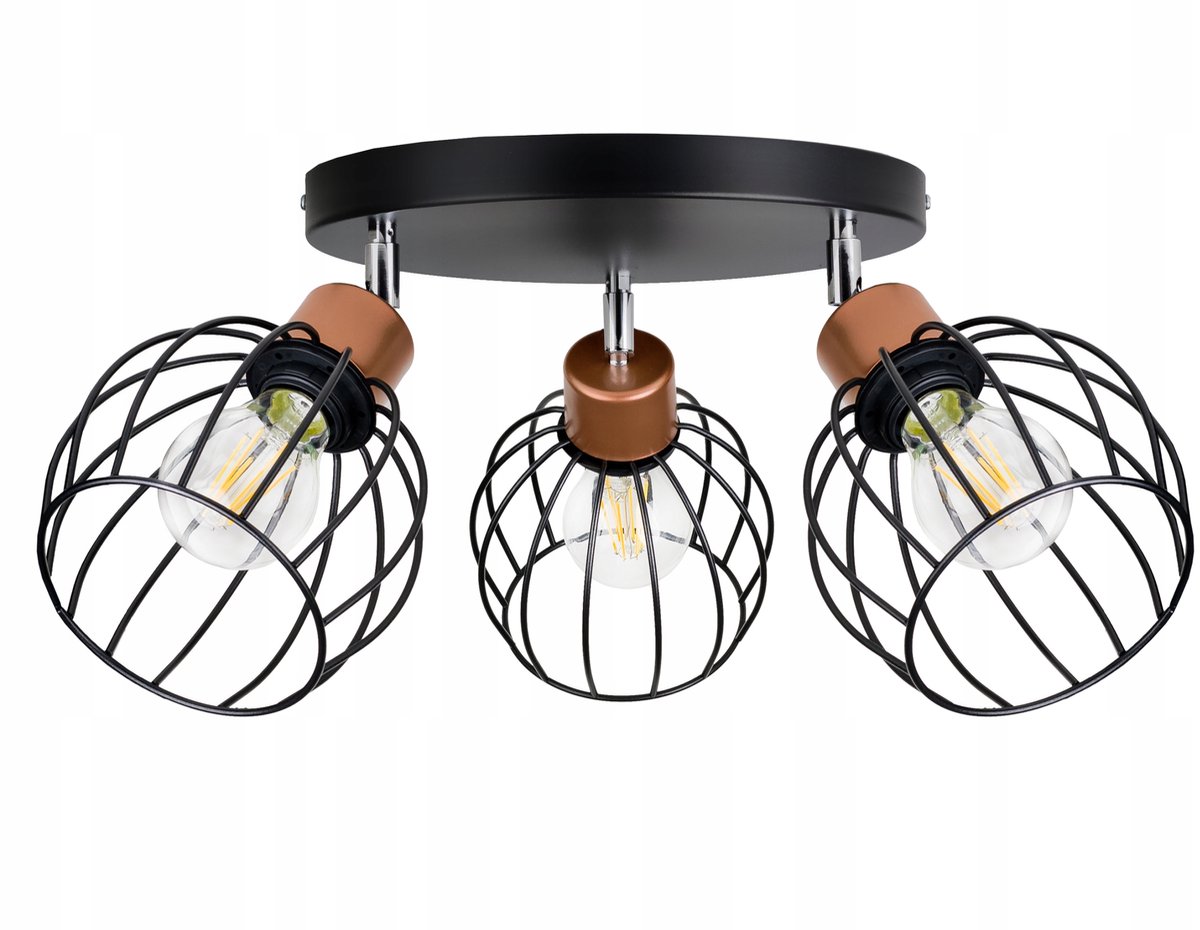 Loft Plafondlamp Kula 3xE27 - Stijlvol en Functioneel