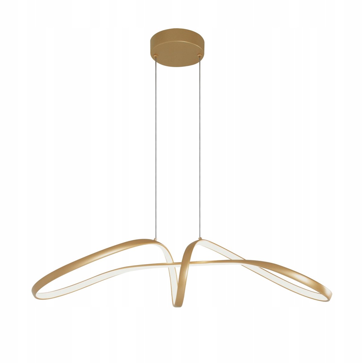 Moderne gouden LED-spiraalhanglamp met verstelbaar licht