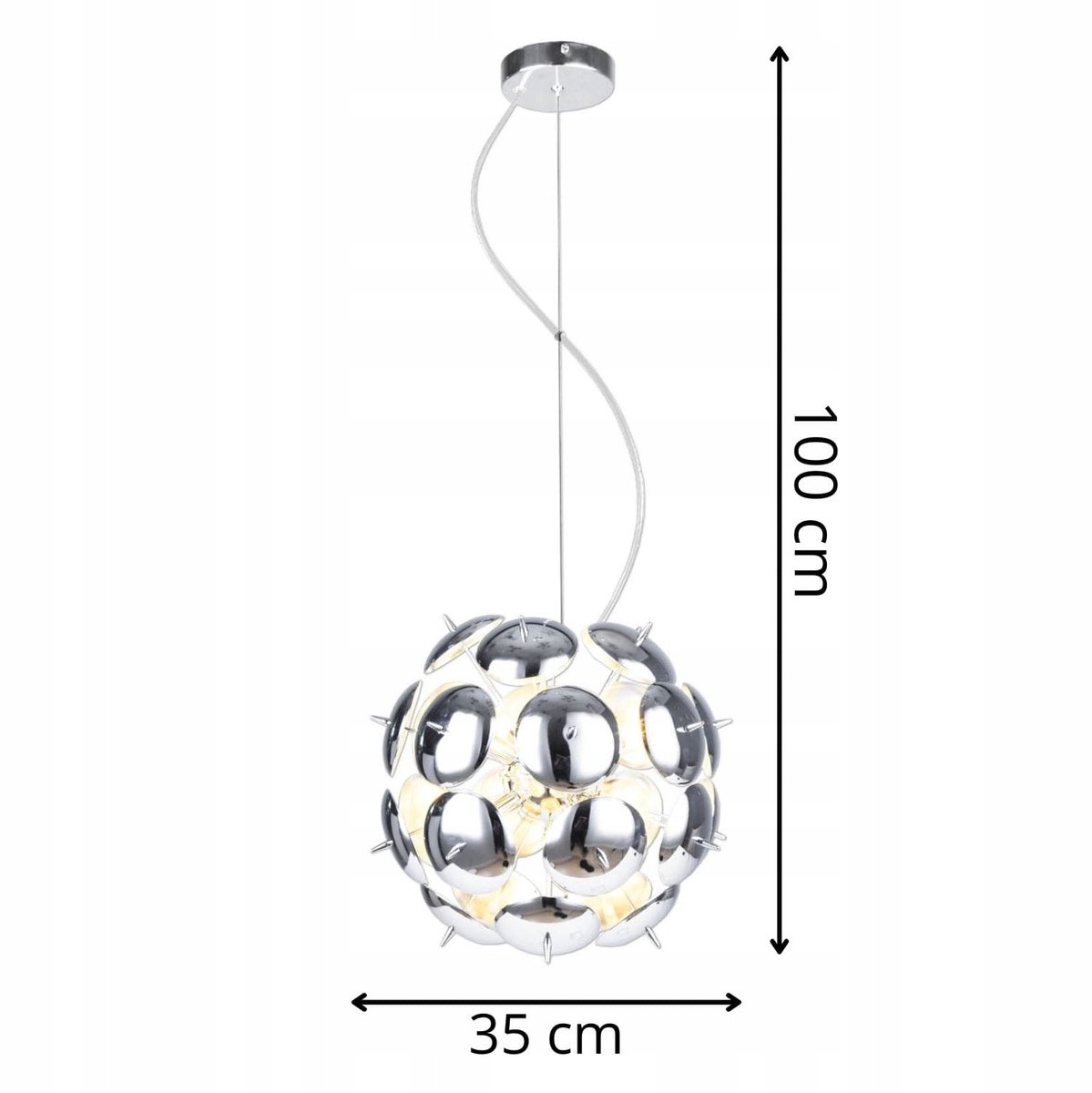 Muskat 8 Hanglamp - 8 lichtpunten G9 - Chroom/Zilver - Modern Design