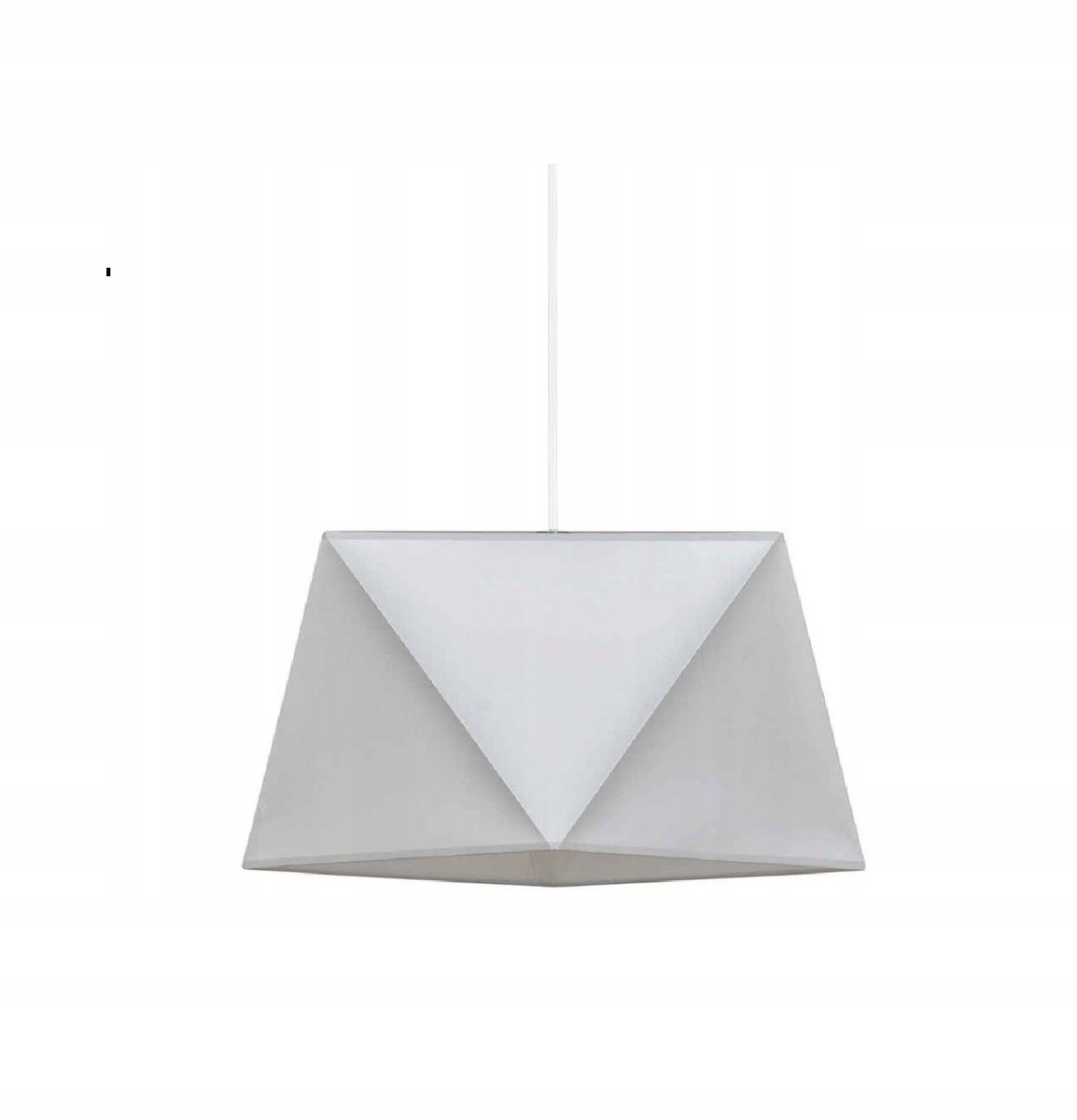 Grote Hanglamp Diamant Wit met Stoffen Kap - Modern Design