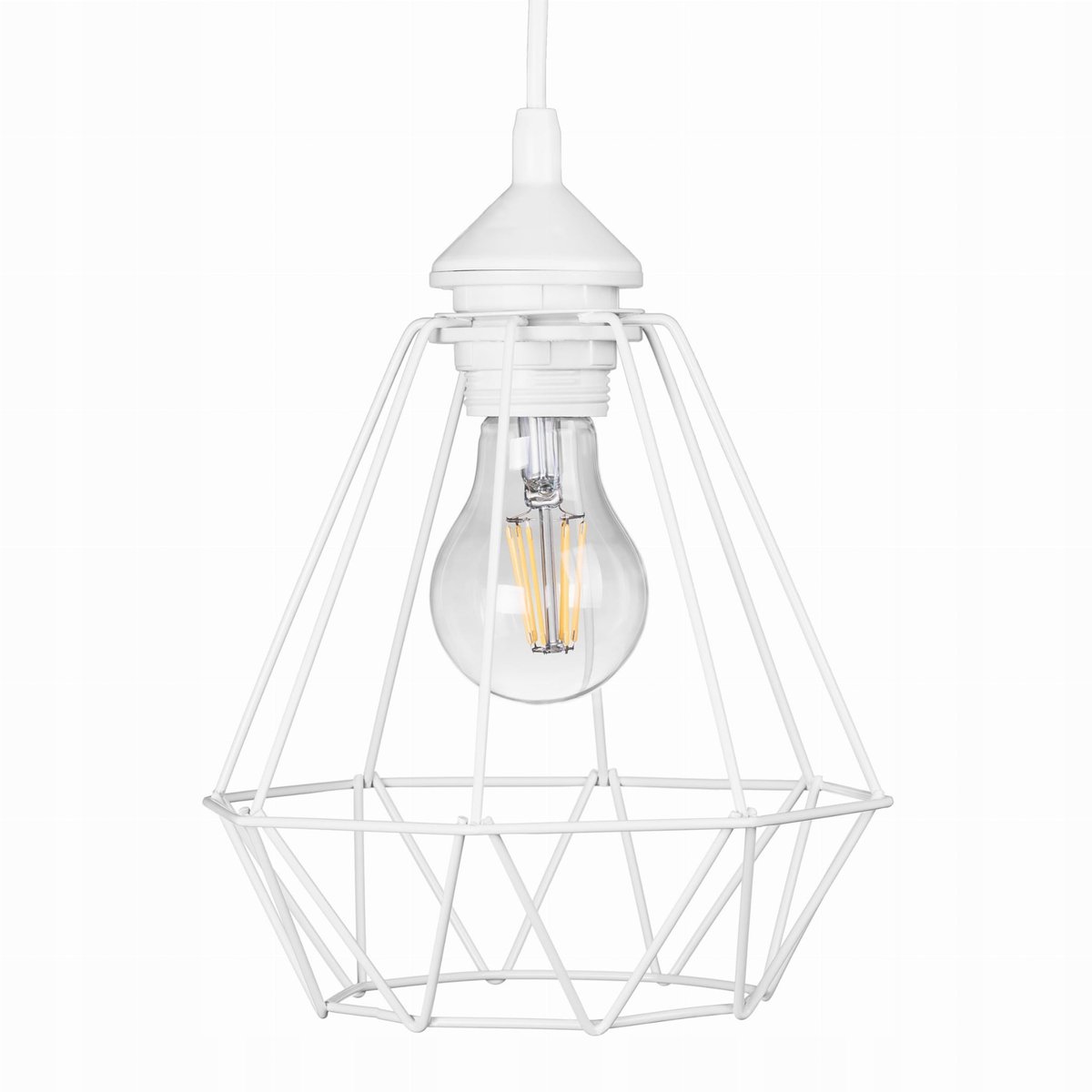 Hanglamp Loft Diamant Wit Metaal E27