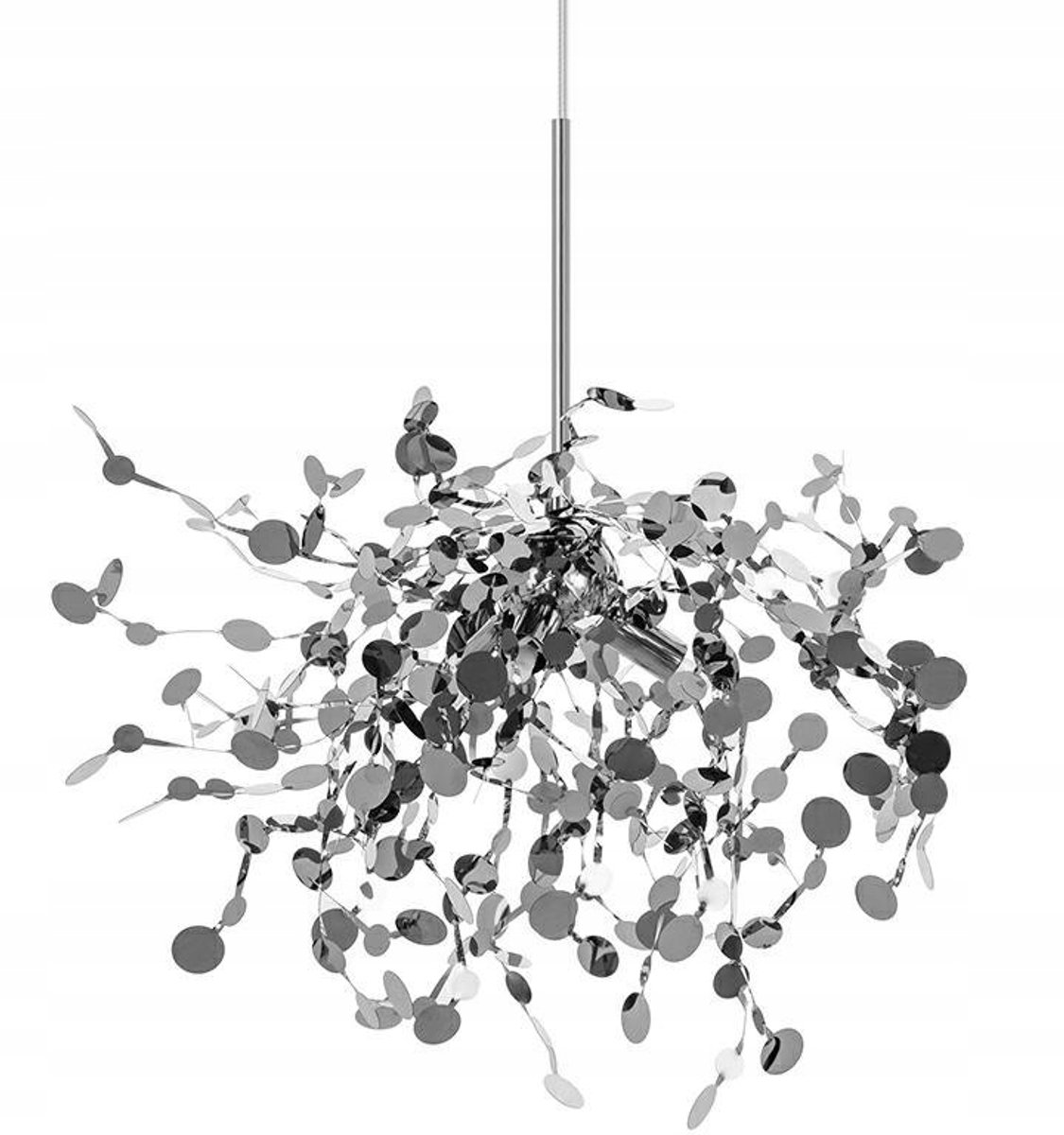 Monete Hanglamp Enkel Chroom - Metaal, 3x G9
