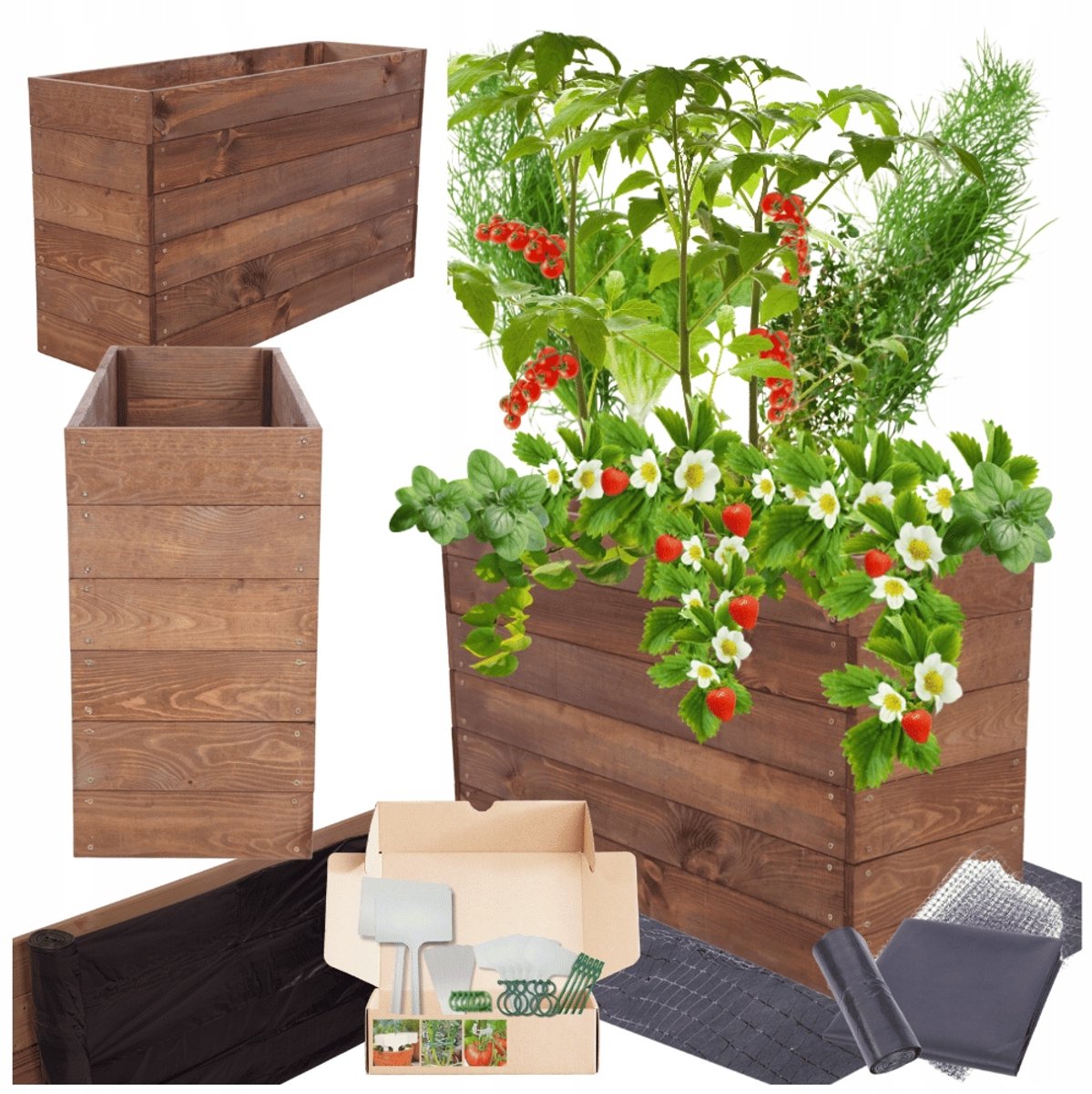 Houten Kweekbak voor Groenten & Kruiden - 54x83x30 cm