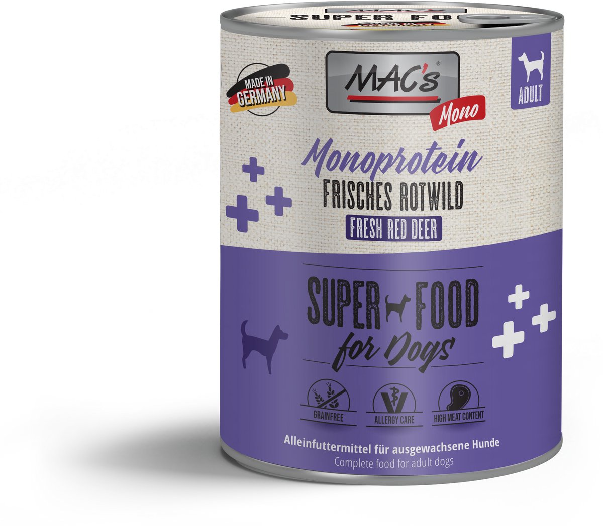 MACs MAC's Hondenvoer Natvoer Blik - Mono Sensitive wild & hert - 6 x 800g