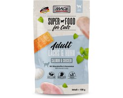 Mac’s Kattenvoer Natvoer Maaltijdzakjes - Zalm en Kip - 12 x 100g