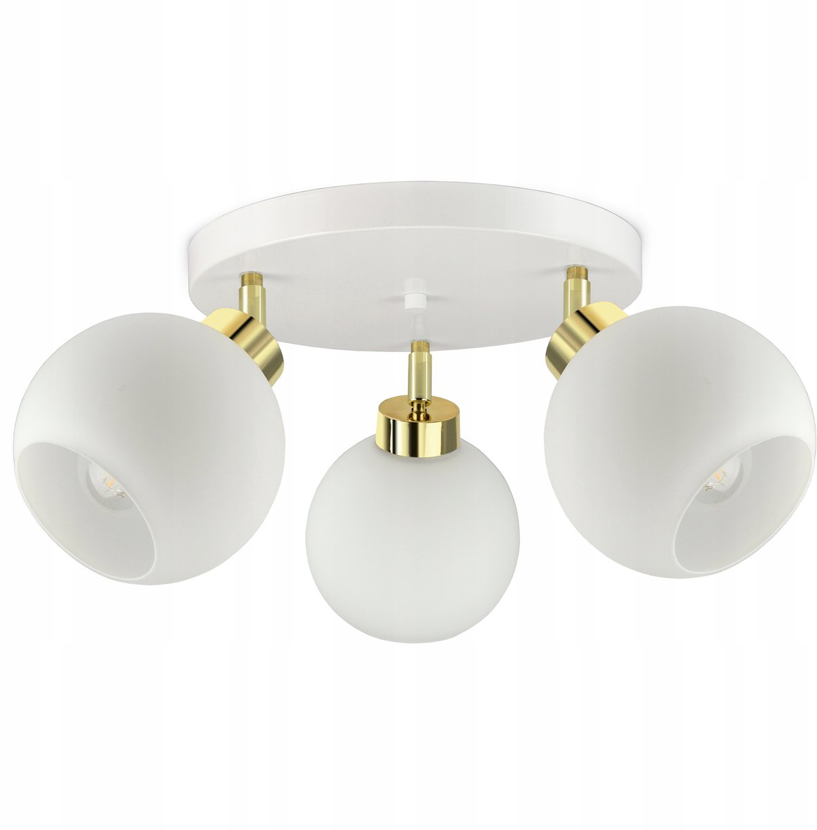 Moderne plafondlamp met glas met 3xBollen, E27 fitting