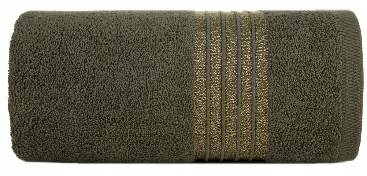 Olijfgroene Handdoek 30x50 cm met Borduursel