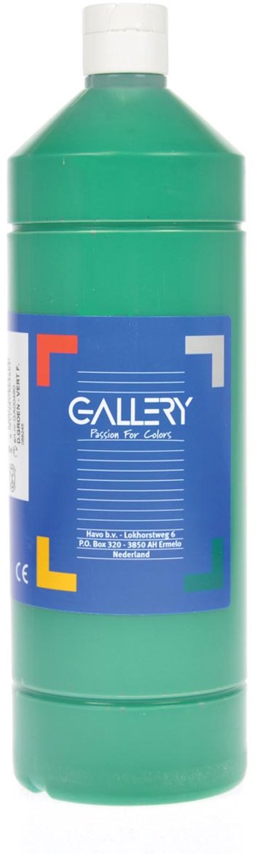 Gallery plakkaatverf, flacon van 1 l, donkergroen