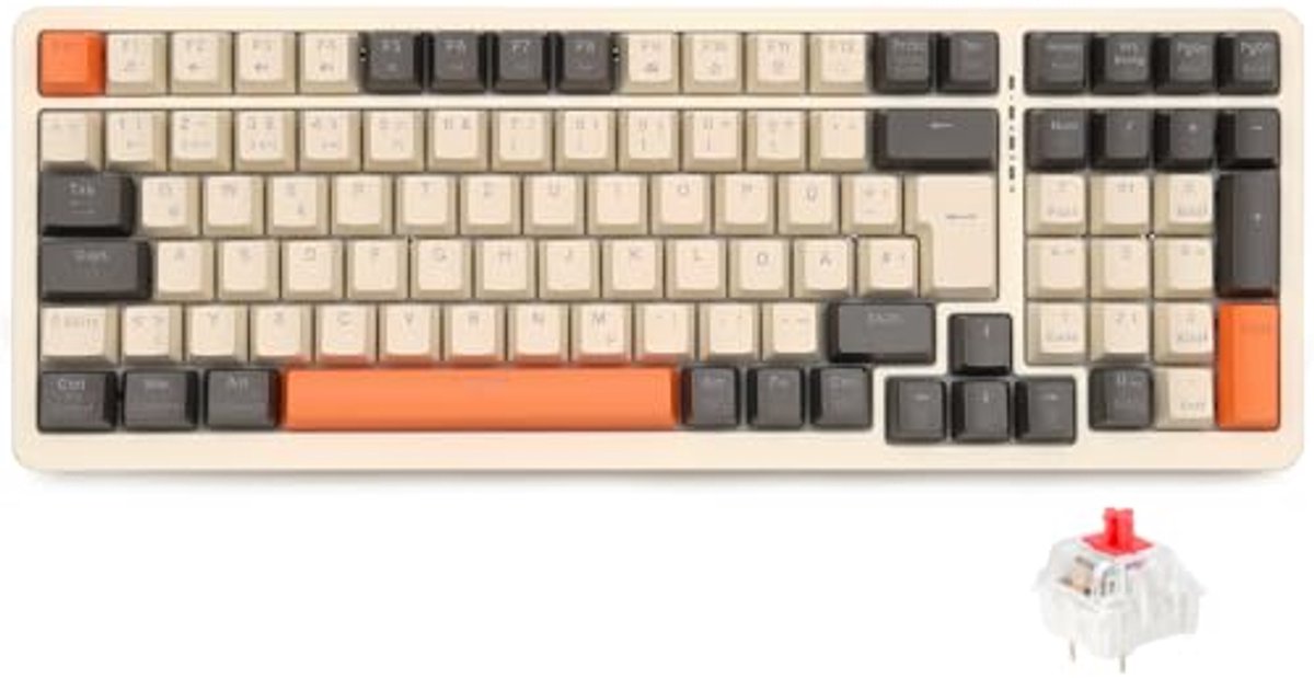 Draadloos Mechanisch Gamingtoetsenbord met RGB Achtergrondverlichting