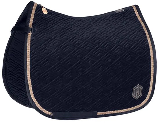 Eskadron Tapis de Selle Eskadron Heritage Velvet Emblème Bleu Foncé