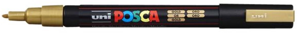Paintmarker uni posca pc3m f goud | 12 stuks