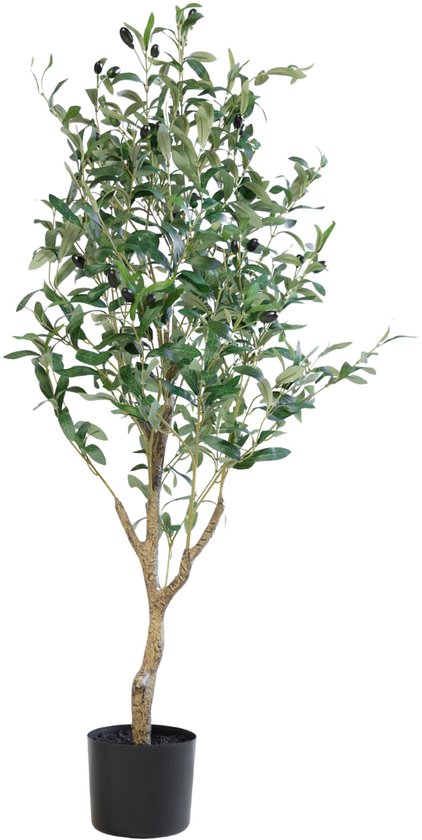 Olijfboom artificiel 120cm | Plante artificielle d'olive | Faux Olijfboom | Plante artificielle pour l'intérieur | Faux Olijfboom
