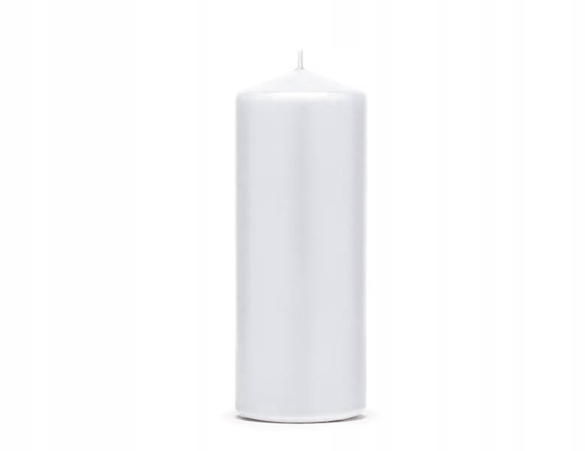 Matwitte kaars 15 cm - Stijlvolle decoratie