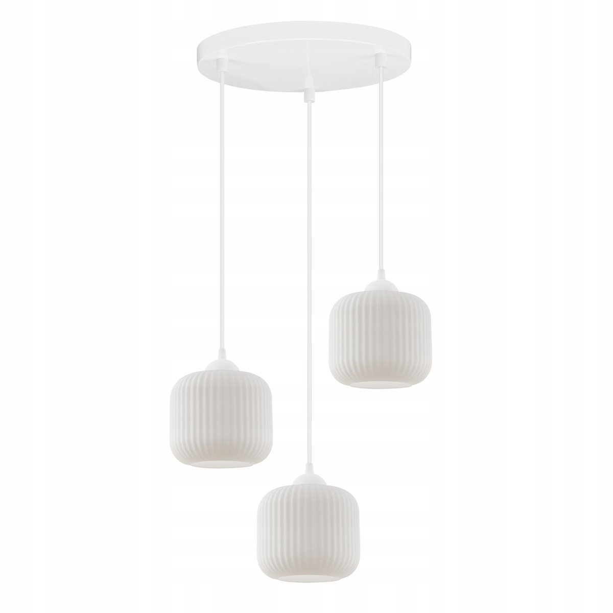RIFFLE Glamour Hanglamp - Stijlvol Wit Glas voor Woonkamer & Slaapkamer
