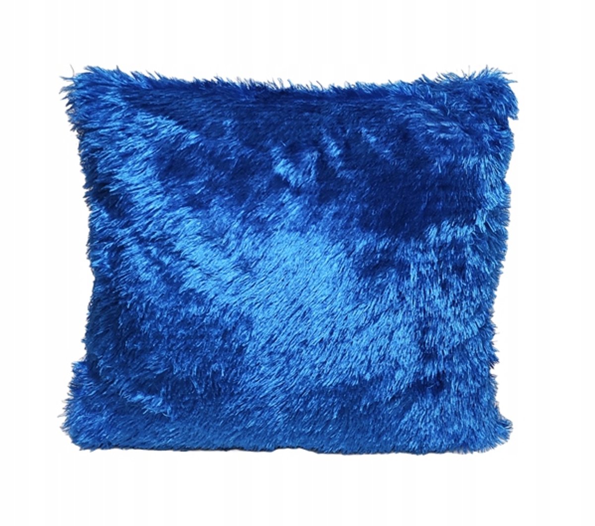 Blauwe Pluche Kussenhoes 40x40cm met Eikel - Decoratief & Zacht