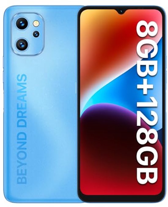 Smartphone SIM-Vrij 8GB+128GB - 48MP Triple Camera, 6.7" HD+ Scherm, 5150mAh, Dual SIM 4G