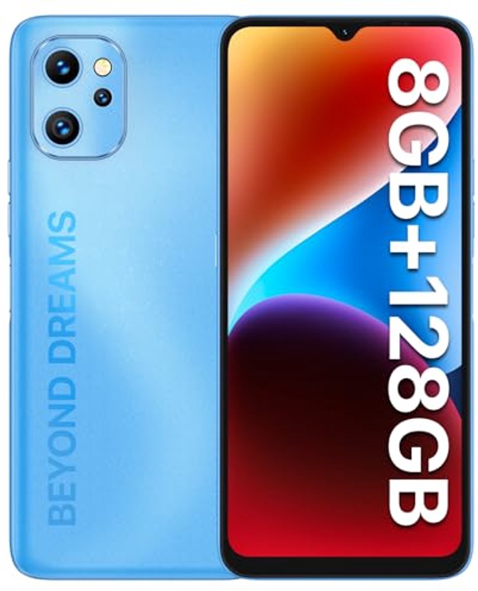 Smartphone SIM-Vrij 8GB+128GB - 48MP Triple Camera, 6.7" HD+ Scherm, 5150mAh, Dual SIM 4G