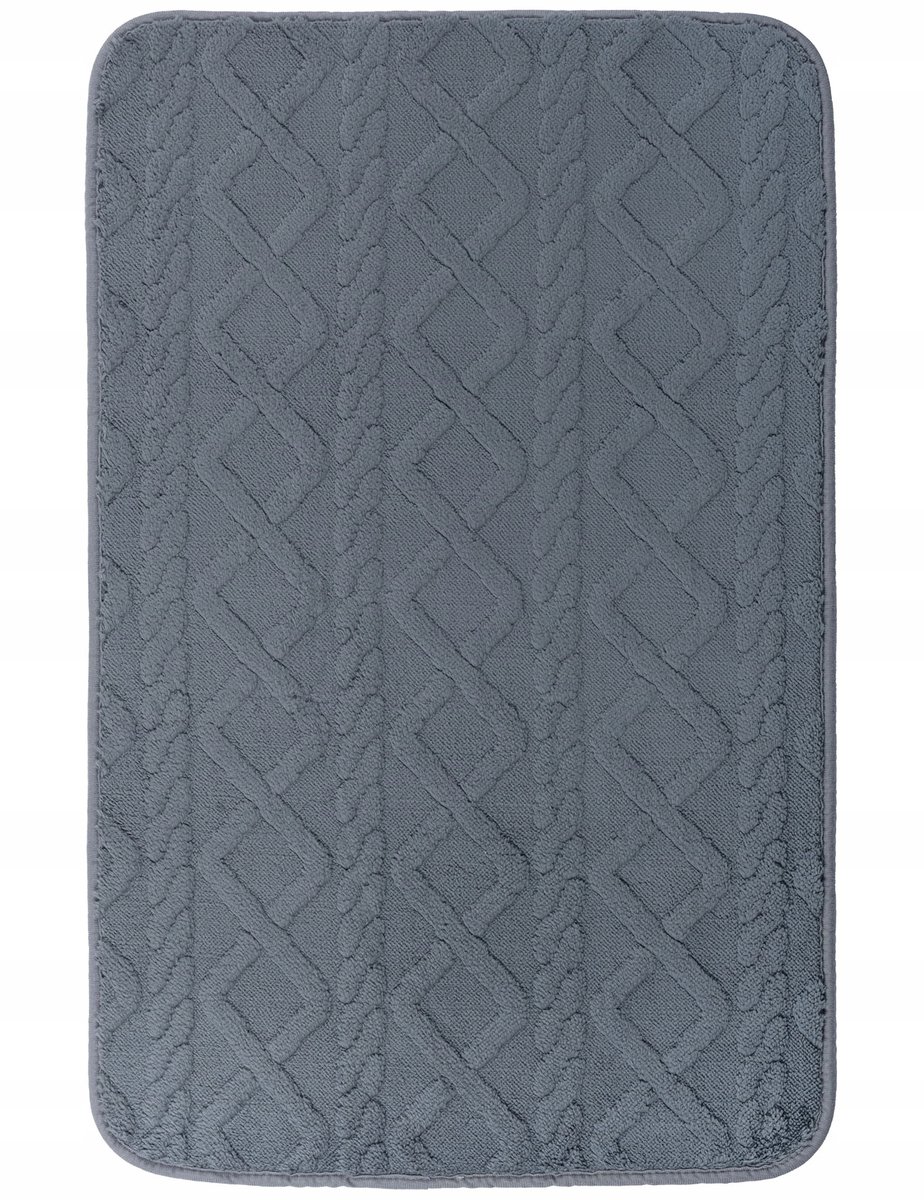 Zachte Antislip Badmat 50x80cm - Wasbaar & Decoratief - Donkergrijs