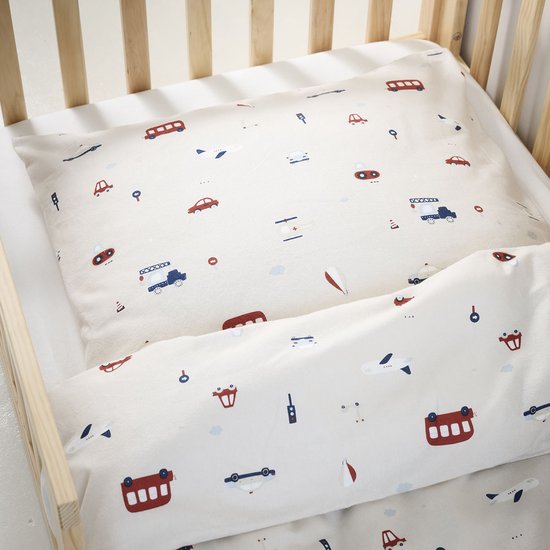 Petite Amélie Dekbedovertrekset - 120x150 cm - Flanel - Vehicles van Petite Amélie — afbeelding 3