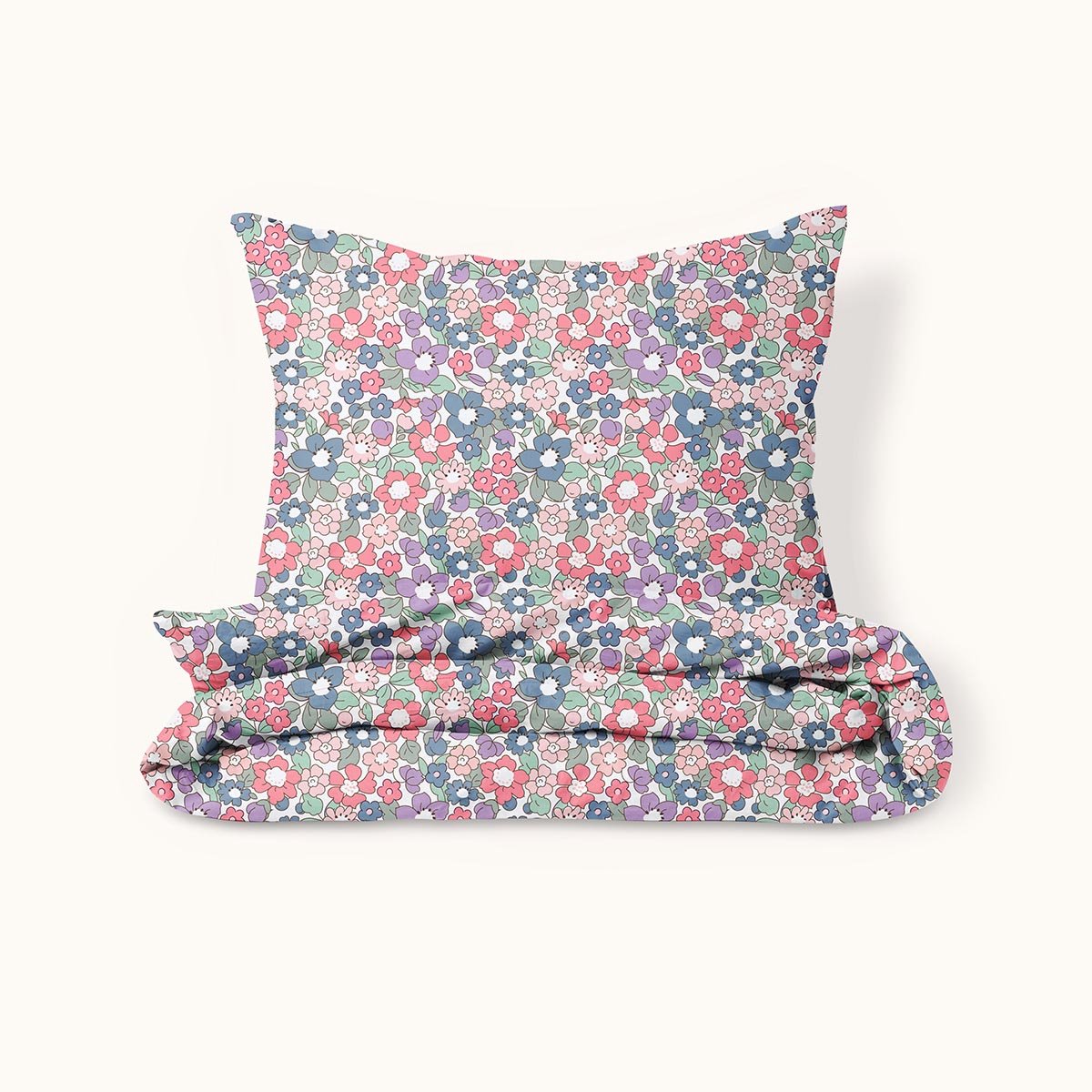 Petite Amélie Dekbedovertrekset – 140x200 cm – 100% Biologisch Katoen – Flower