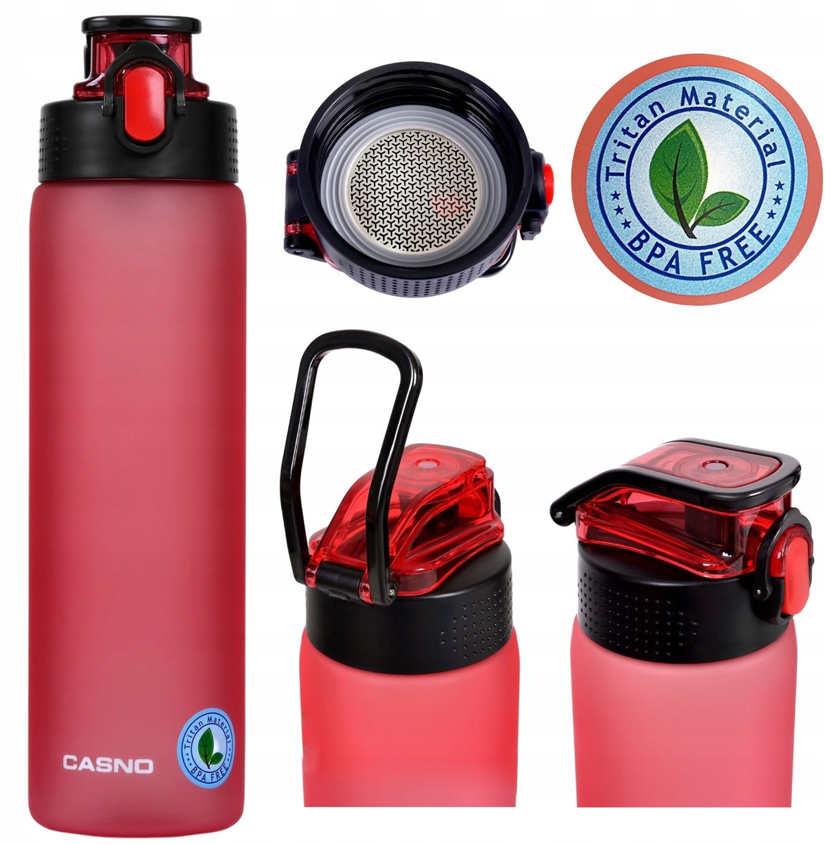 Casno Tritan Water Bottle 750ml - BPA-vrij, Lekvrij & Hittebestendig