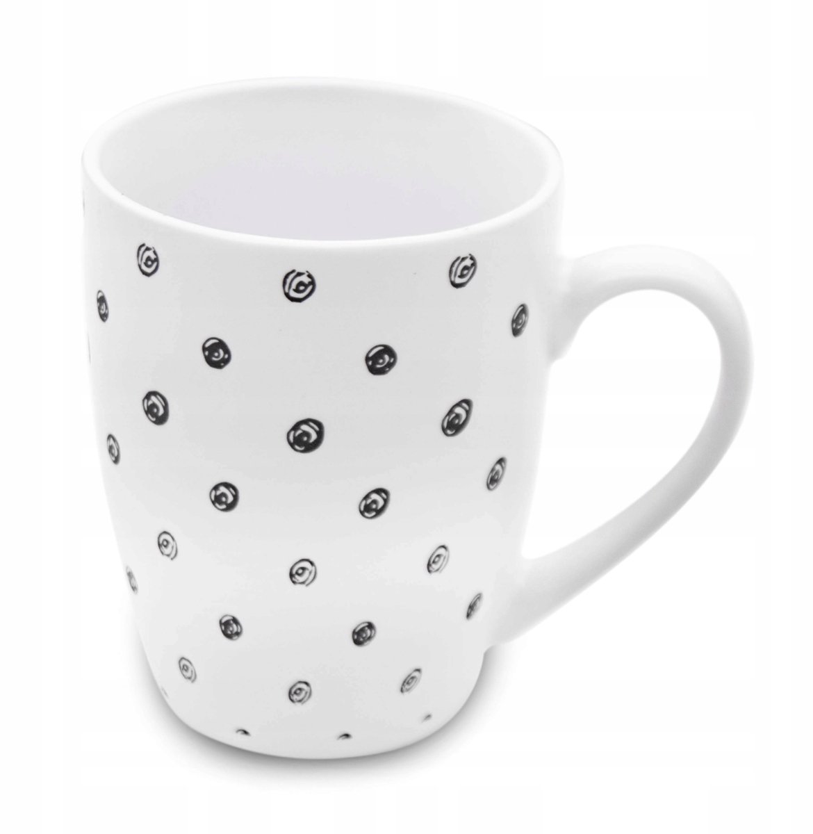 Bella Fiore Porseleinen Mok 350ml Wit met Stippen - Koffie & Thee
