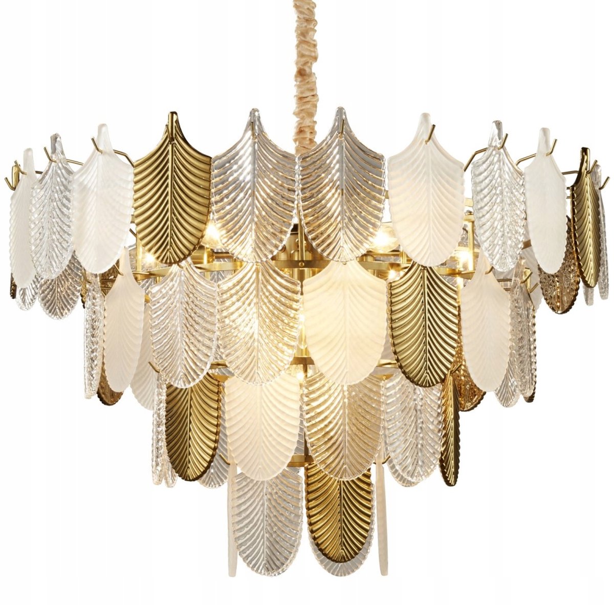 Luxe Hanglamp SECRET Wit Goud 80 cm - Sfeervolle Verlichting
