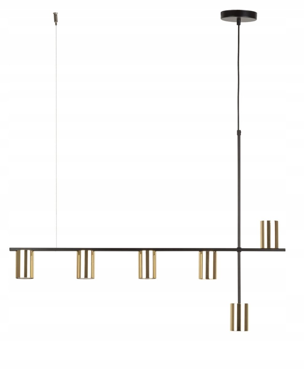 Sigma Vendo 6 hanglampen zwart messing - 6x GU10
