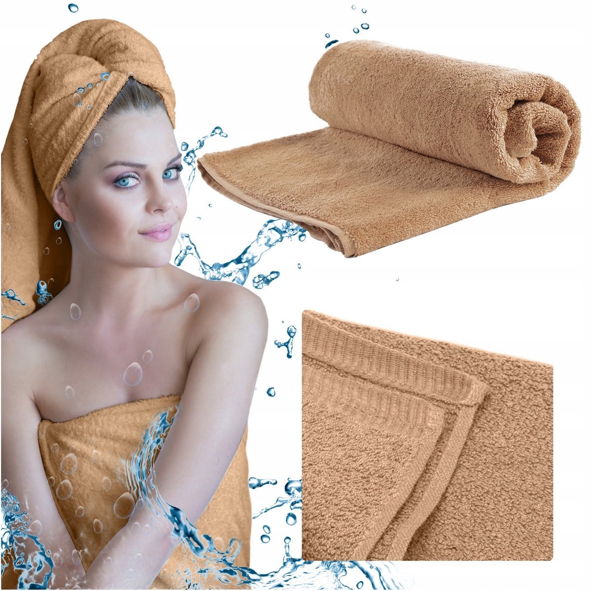 Zachte Katoenen Badhanddoek Terry 50x100cm - Sneldrogend & Absorberend