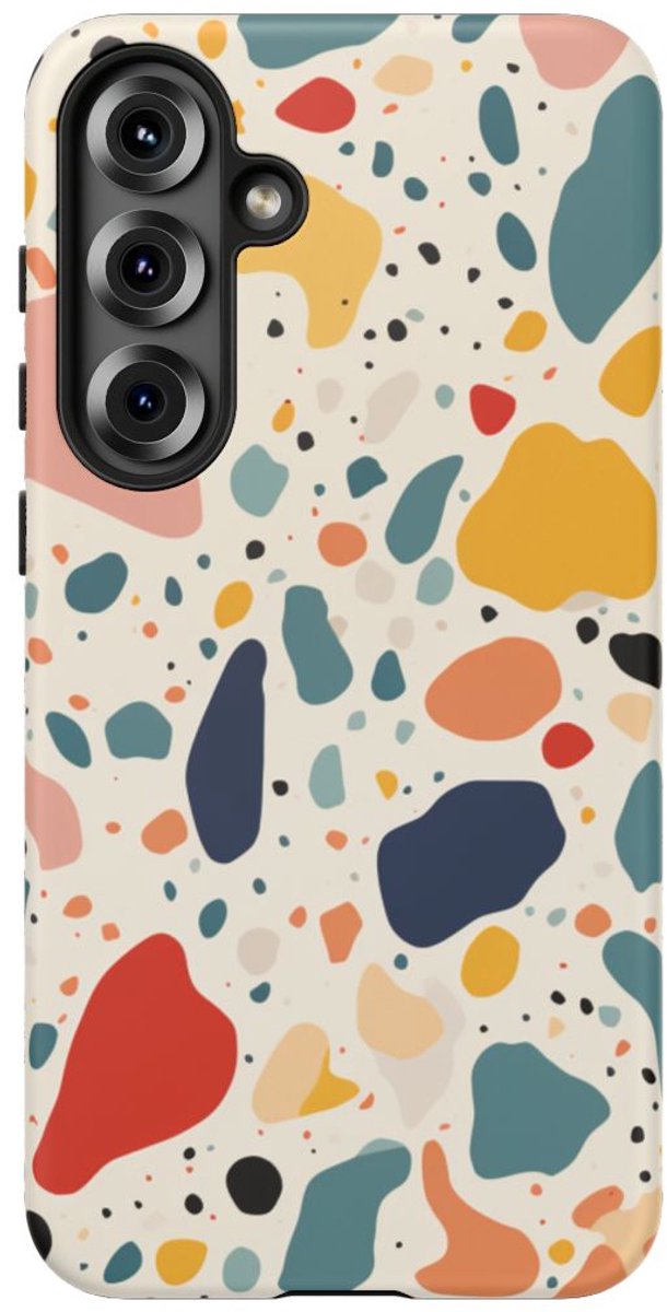 Kleurrijk Terrazzo-Patroon – Telefoonhoesje Geschikt voor Samsung Galaxy S25 Plus