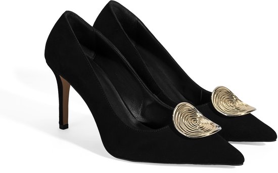 DESA Talons/Chaussures à talons Daim Noir Femme Astuce de chaussure: pointu Taille: 39 EU