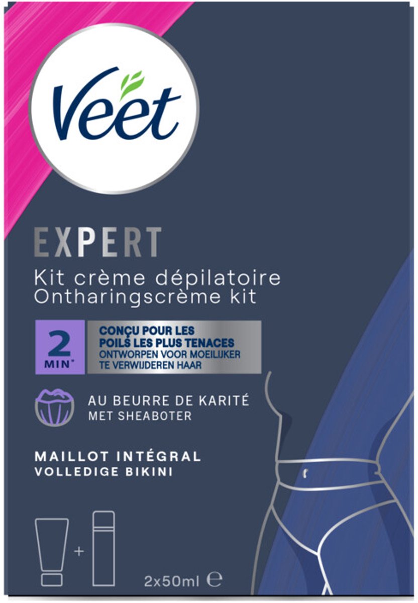 Veet Expert Ontharingscrème Bikini Kit - 3 x 2 x 50 ml - Voordeelverpakking