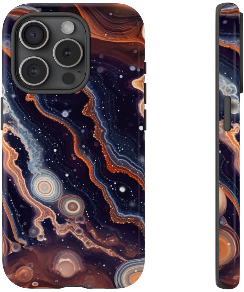 Abstracte Ruimte-Agatenstructuur – Telefoonhoesje Geschikt voor iPhone 15 Pro