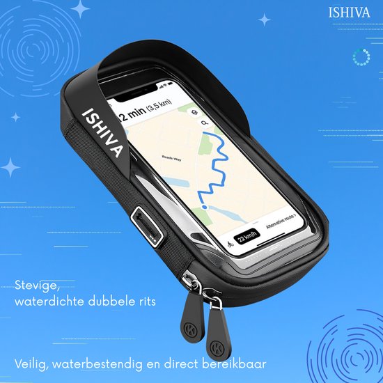 IMOSHION Telefoonhouder fiets | Spatwaterdicht - Geschikt voor alle Smartphones - Fietshouder IMOSHION Telefoonhouder fiets | Spatwaterdicht - Geschikt voor alle Smartphones - Fietshouder