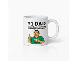 #1 Papa Grappige Beker 330ml – Humoristisch Cadeau voor Vader – Perfect voor Papa Die Zijn Eigen Beker Kocht