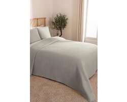 Dolce Sprei 260 x 240 cm Beige - Luxe Beddengoed Set Met 2 Kussenslopen - Zacht Polyester Materiaal - Eenvoudig Te Onderhouden - Royale Afmeting Voor TweePersoonsbed