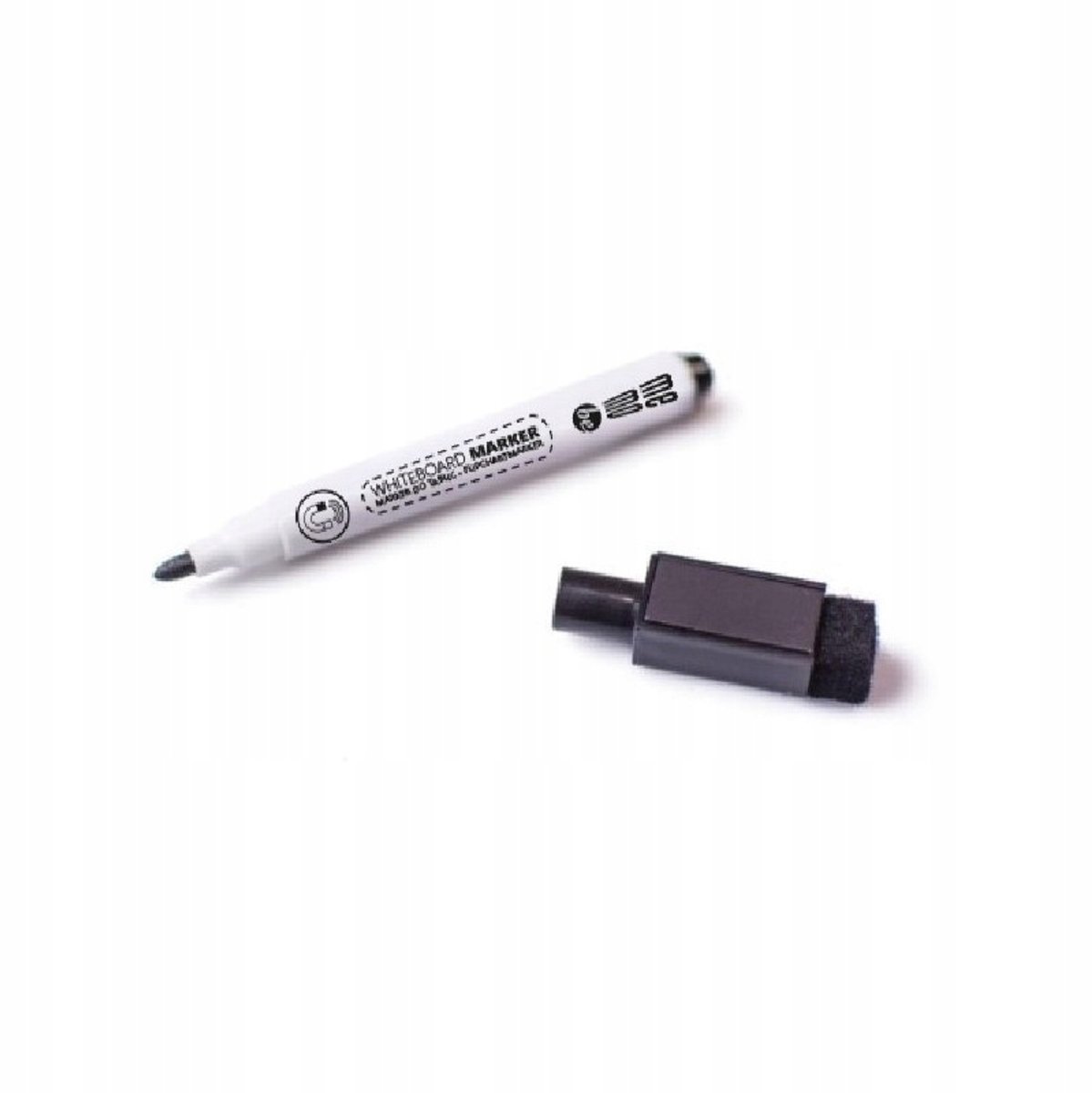 MemoBe Whiteboard Marker Zwart Met Gum en Magneet
