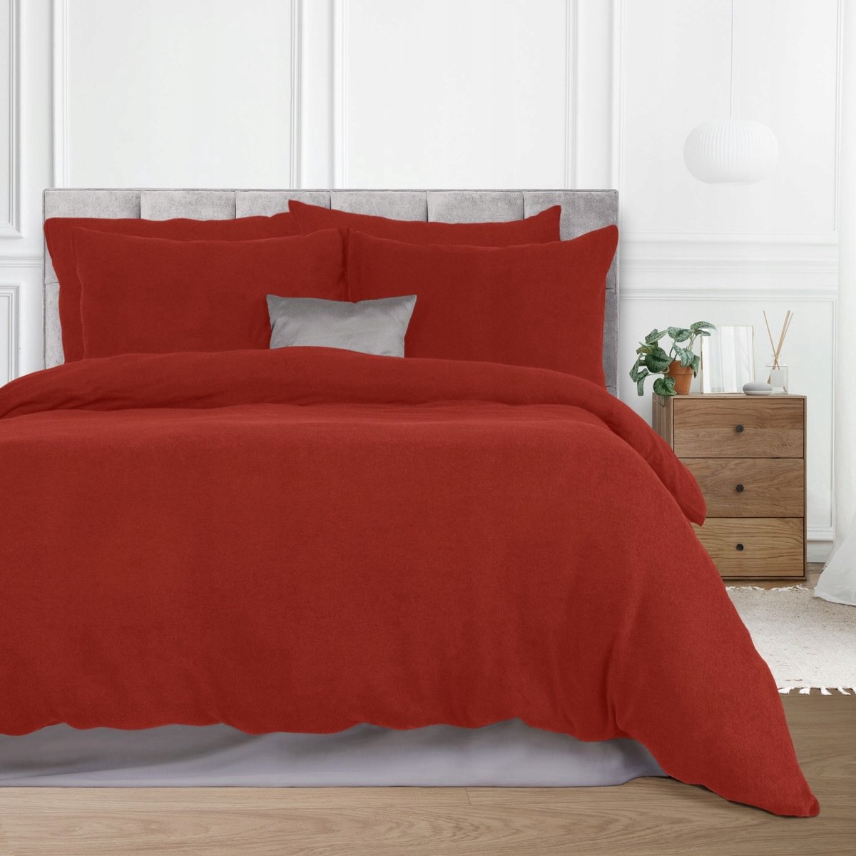 Terry Beddengoed Bordo 200x220 cm met 2 kussenhoezen 70x80 cm