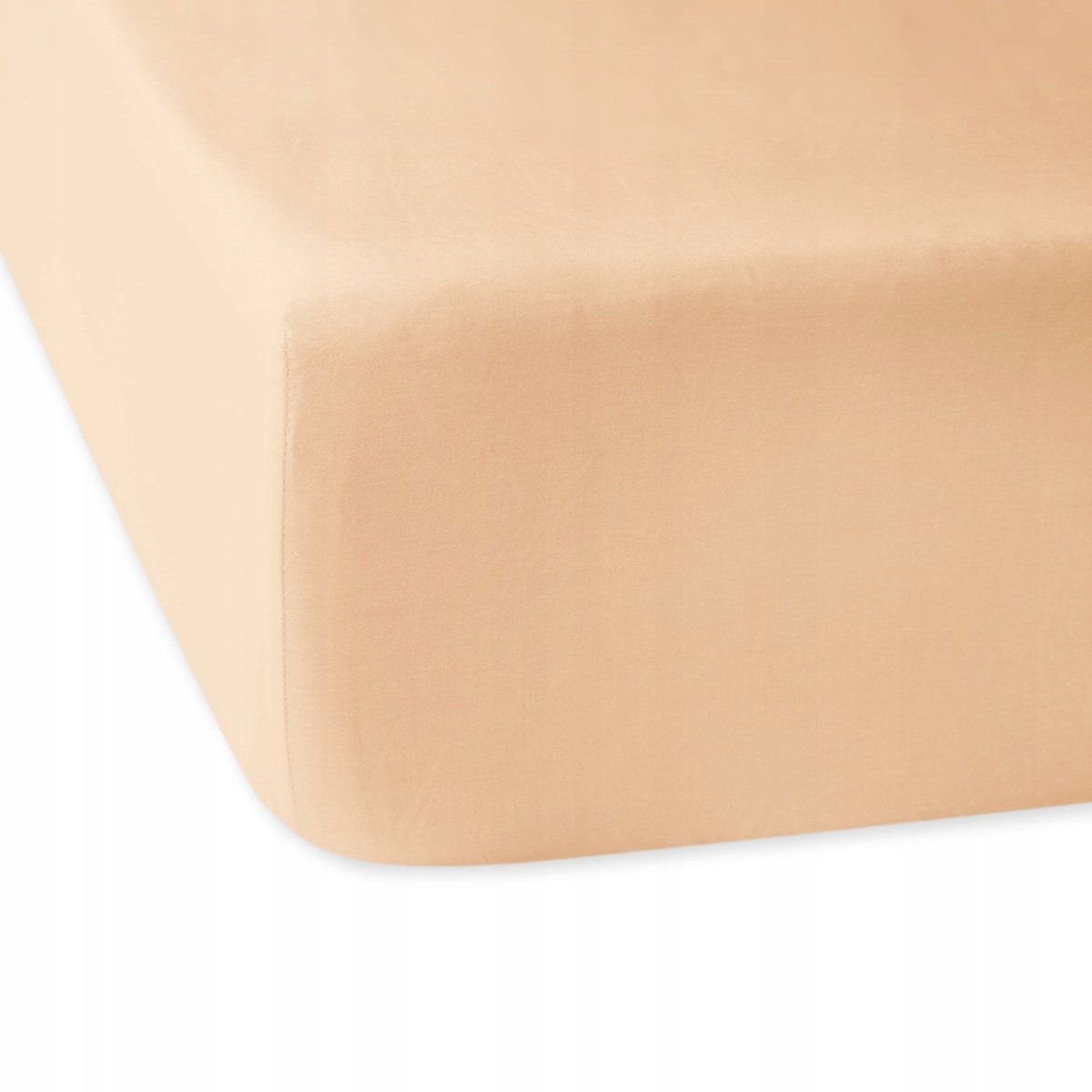 Hoeslaken Satin Katoen met Elastiek 120x200cm Licht Beige