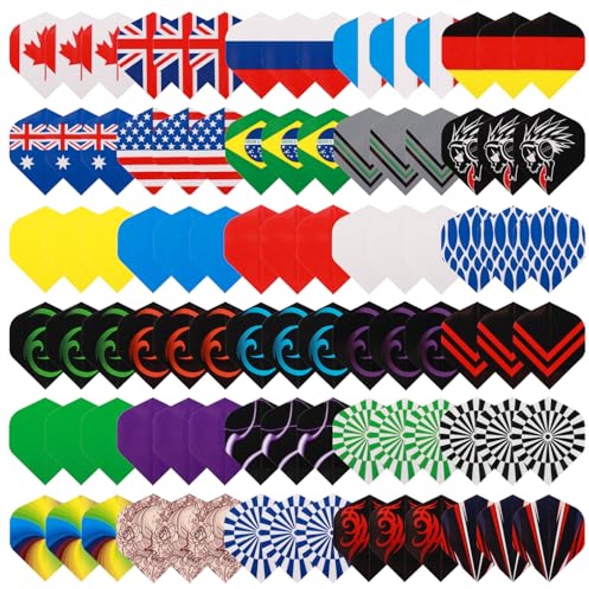 Set van 90 Dartflights in 30 Stijlen - Darts Accessoires voor Dartspelers